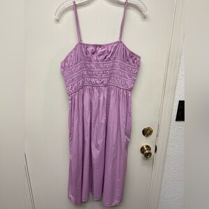 Abound Lilac Smocked Top Midi Dress
